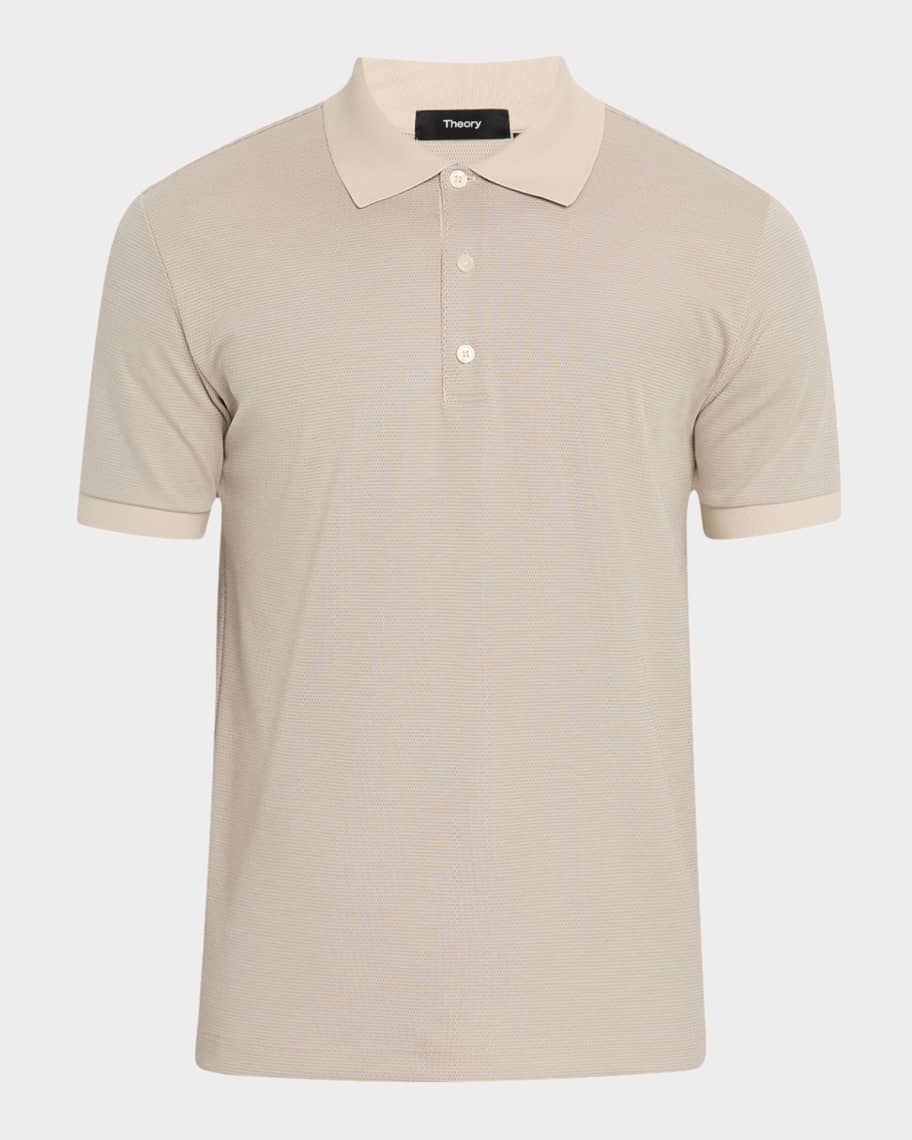 Men's Geometric Jacquard Polo Shirt