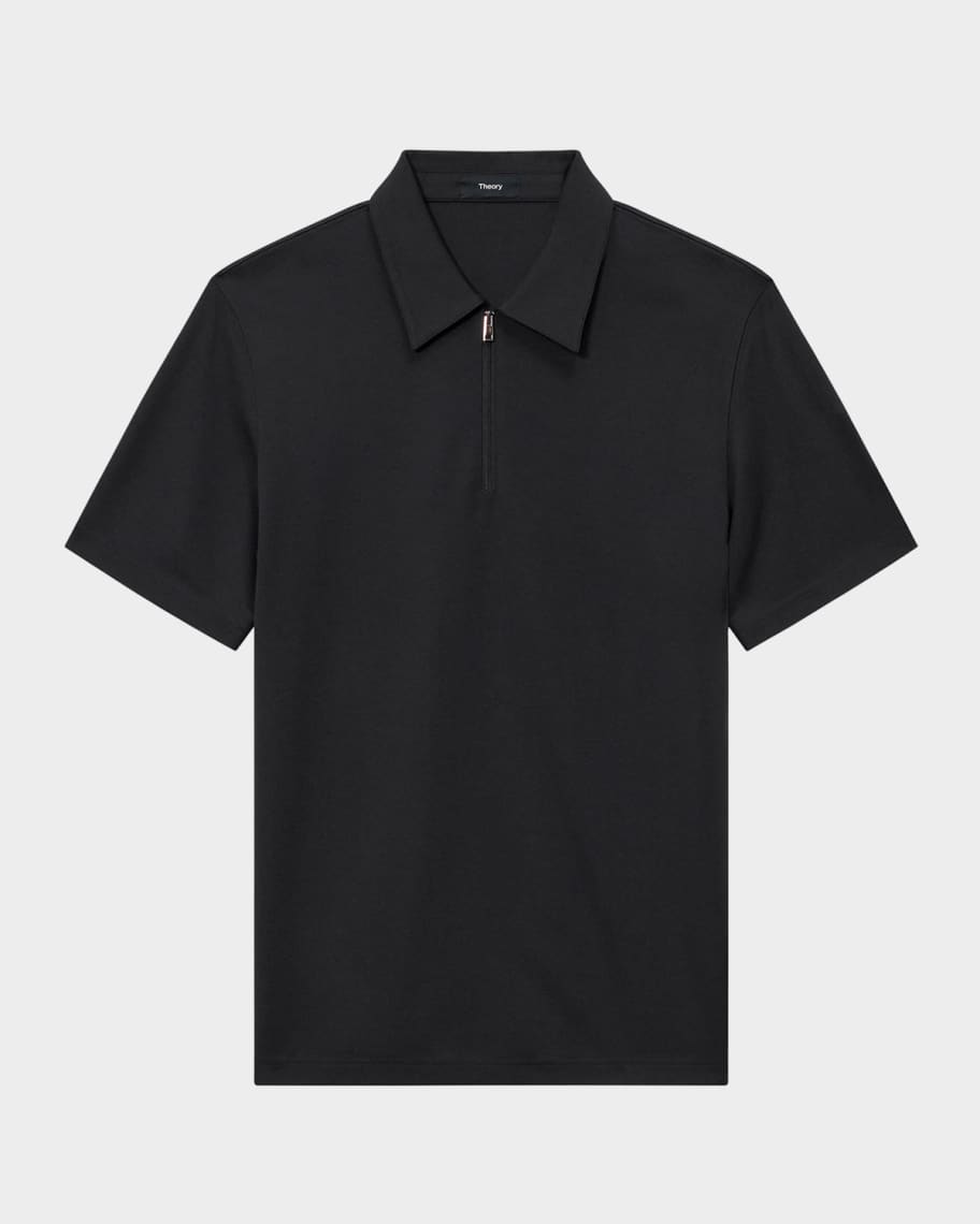 Theory Men's Ryder Quarter-Zip Jersey Polo Shirt | Neiman Marcus