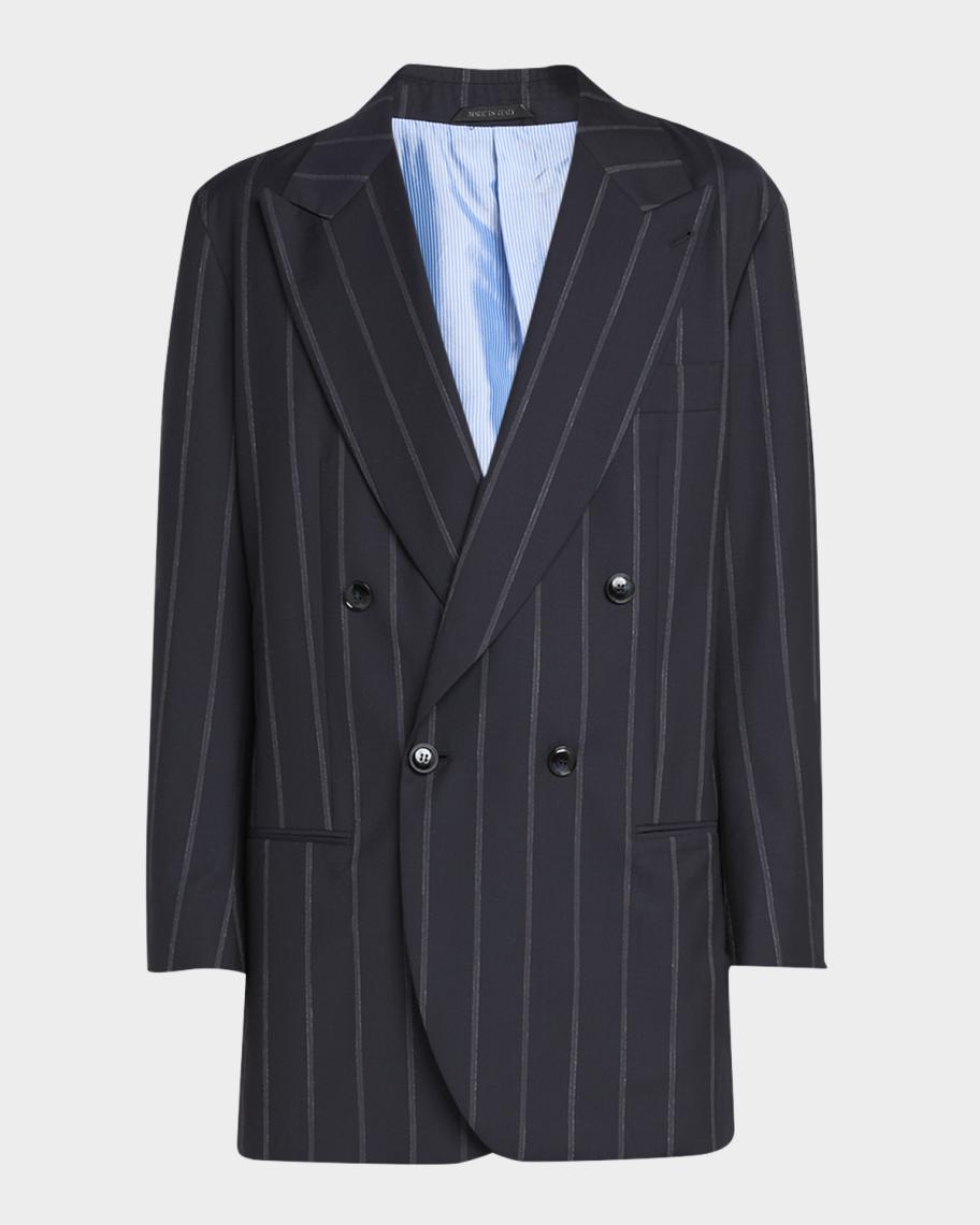 Giorgio Armani Men's Heritage Pinstripe Oversized Suit | Neiman Marcus