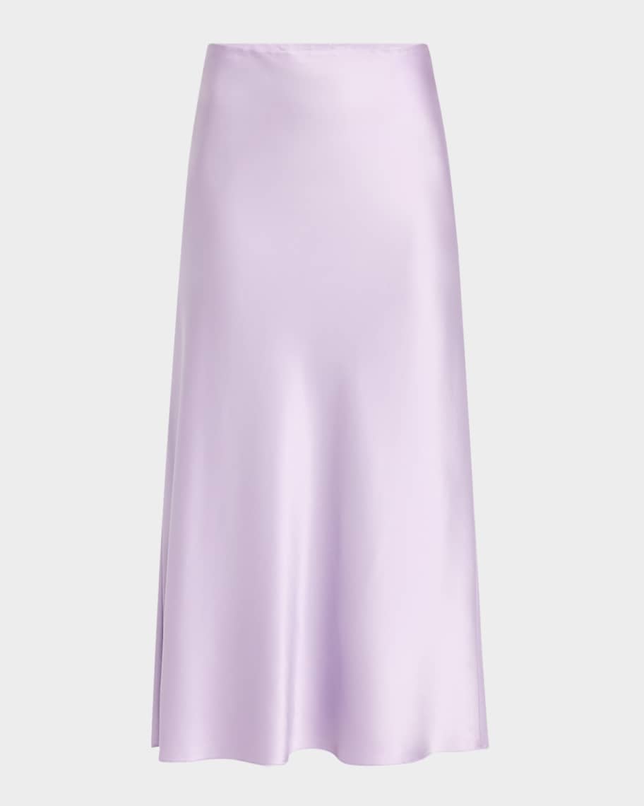 Veronica Beard Clover Stretch-Silk Slip Skirt | Neiman Marcus