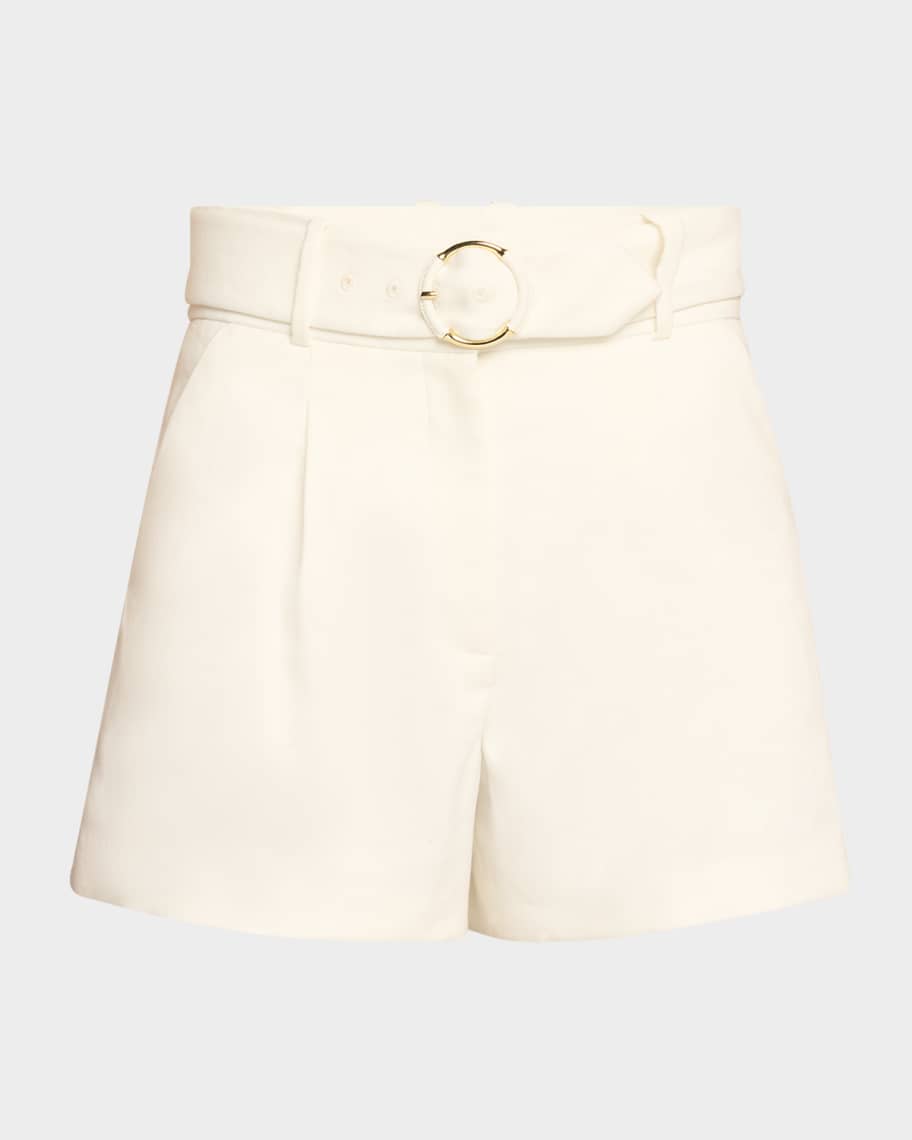 Veronica Beard Piper Belted Shorts Neiman Marcus