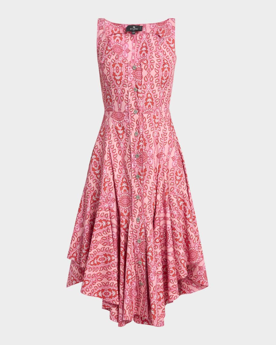 VIP【関税送料無料】希少 Etro Chemisier Pink Cotton Dress nm_4953806_100550_m