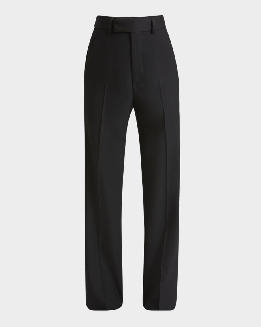 Men's Creased Wool Flare Pants