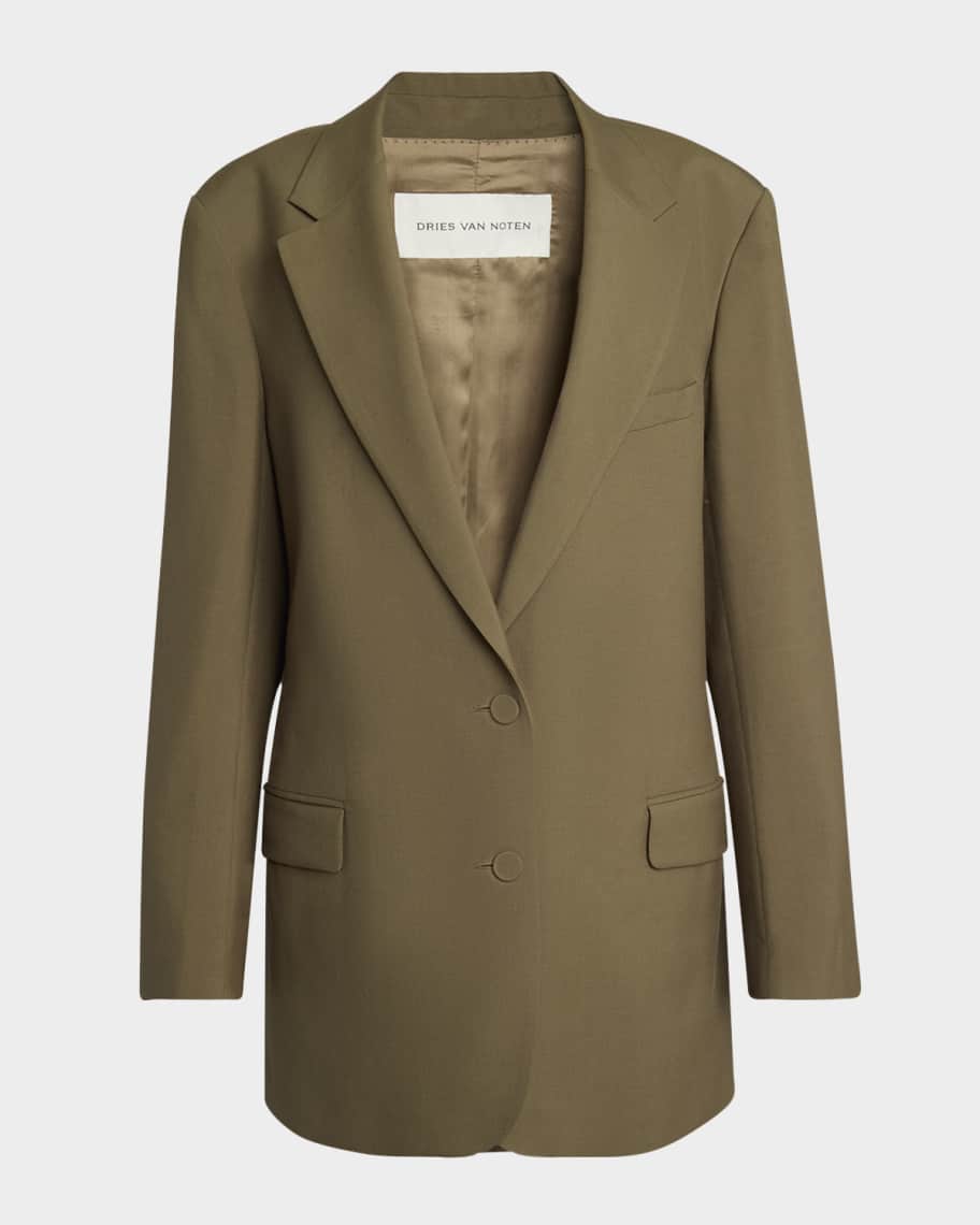 ジャケット Dries Van Noten Dries Van Noten Wool Beno jacket Dries Van Noten Wool Beno Jacket - Light Blue | Garmentory