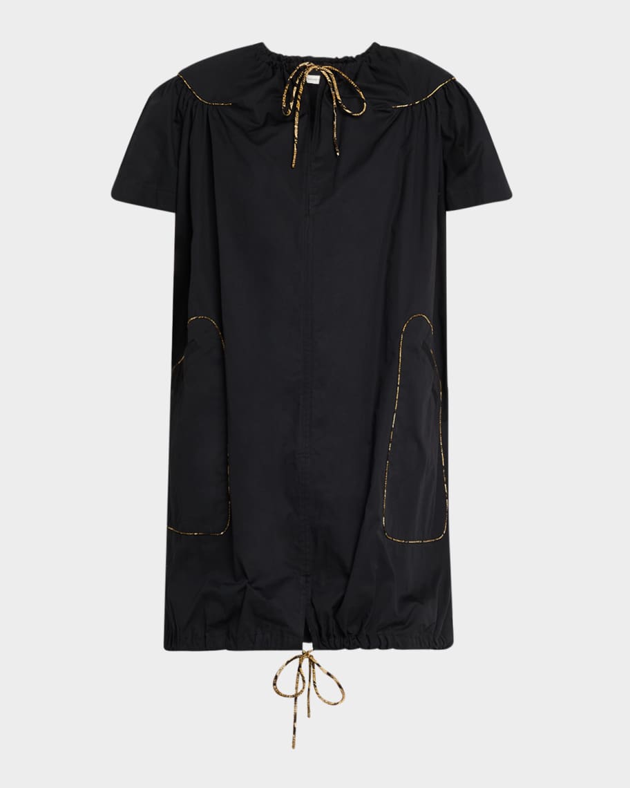 Dries Van Noten Dattia Short-Sleeve Mini Peasant Dress