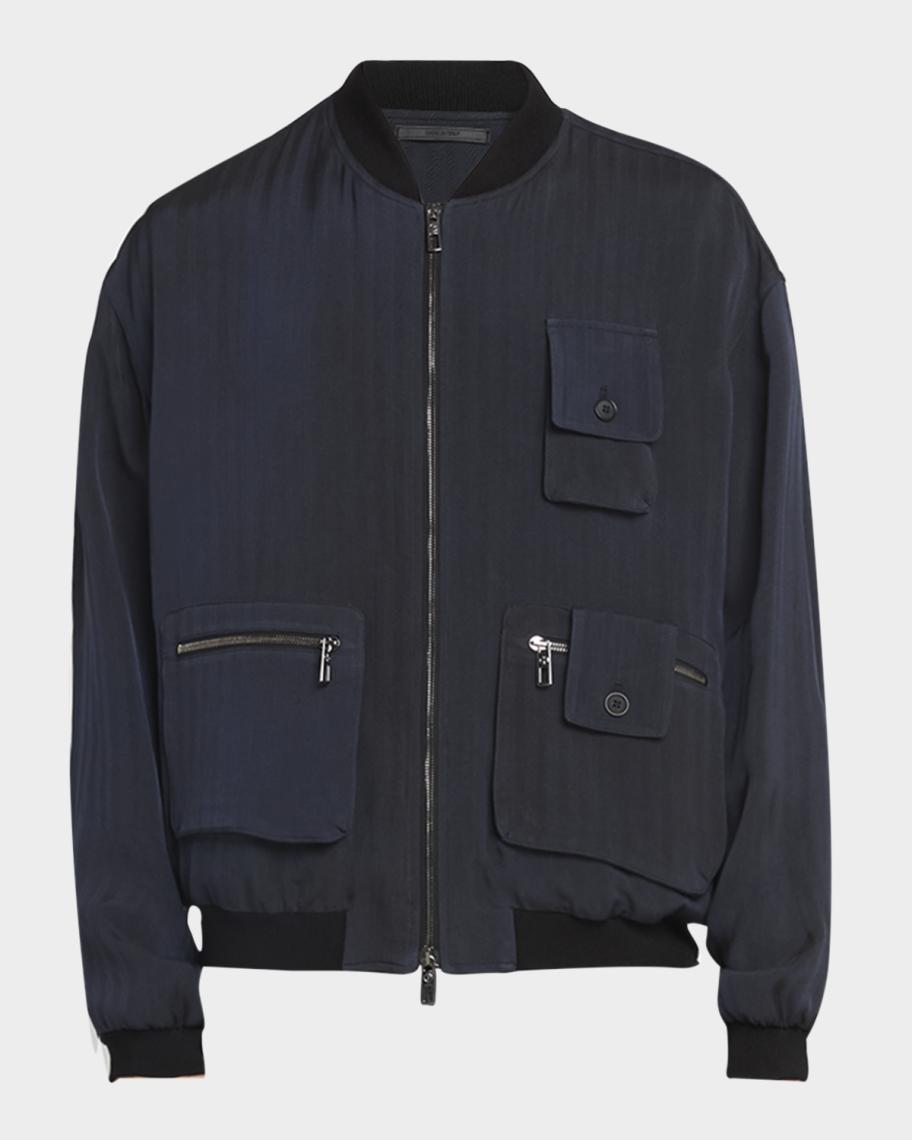 Giorgio Armani Men's Chevron Utility Bomber Jacket | Neiman Marcus