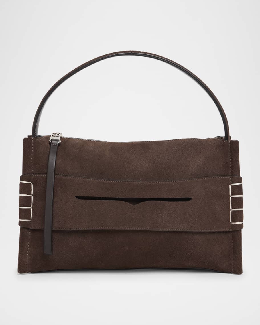 JW Anderson Loafer Suede Crossbody Bag | Neiman Marcus