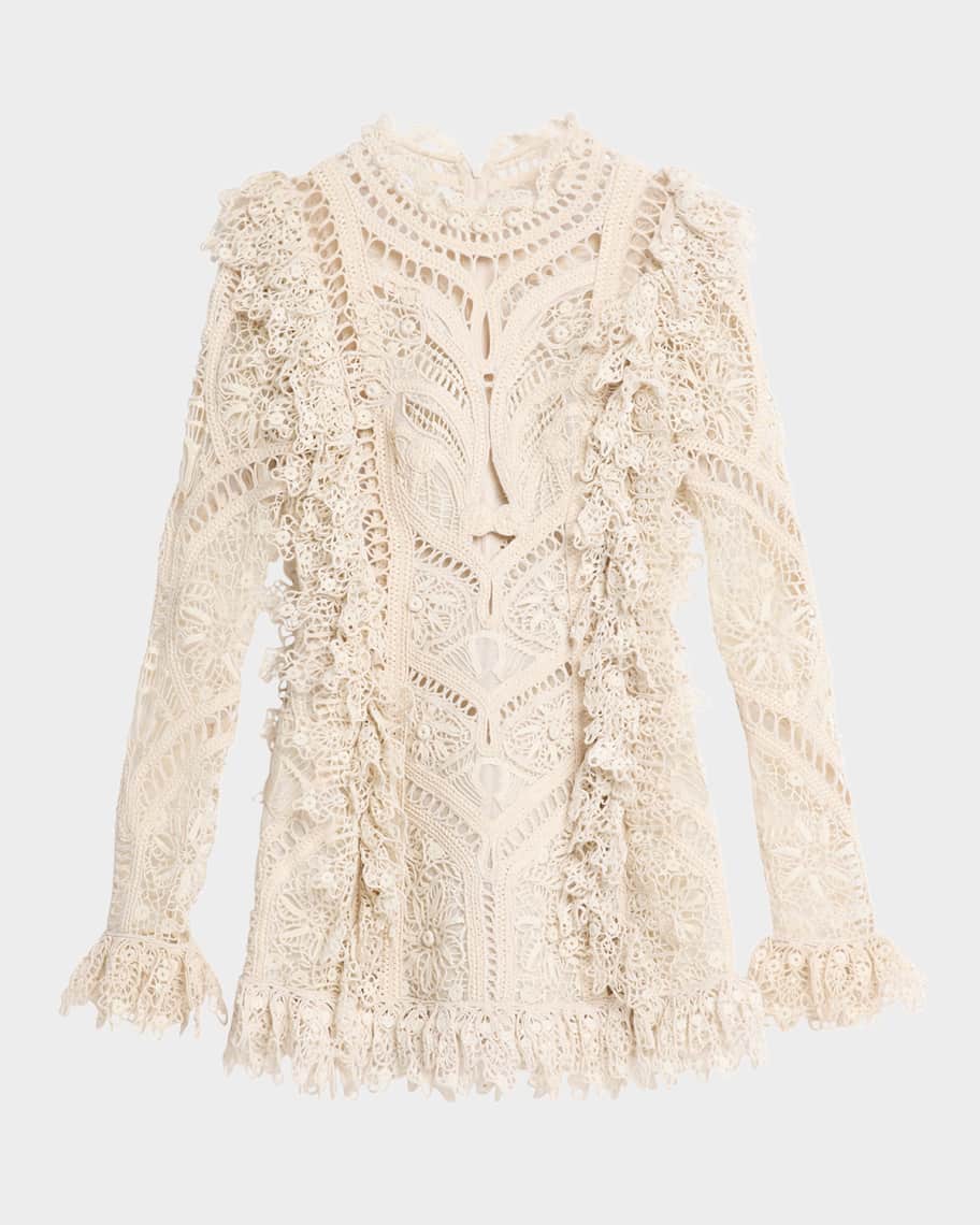 Zimmermann Illuminate Cornelli Mini Dress | Neiman Marcus