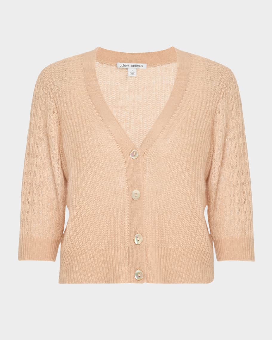 アパルトモンCashmere Silk Knit Cardigan Autumn Cashmere Cashmere-Silk Mixed Stitch Cardigan | Neiman
