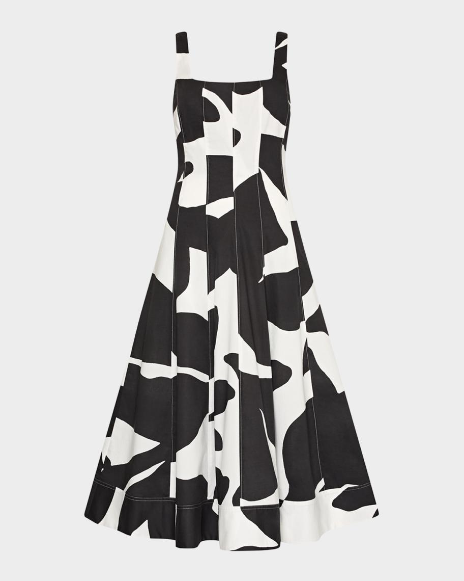 black golden foliage tulle midi dress Black Golden Foliage Ruffled Skirt  FARM Rio