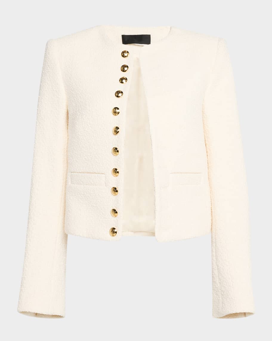 Nili Lotan Patti Open-Front Short Jacket | Neiman Marcus