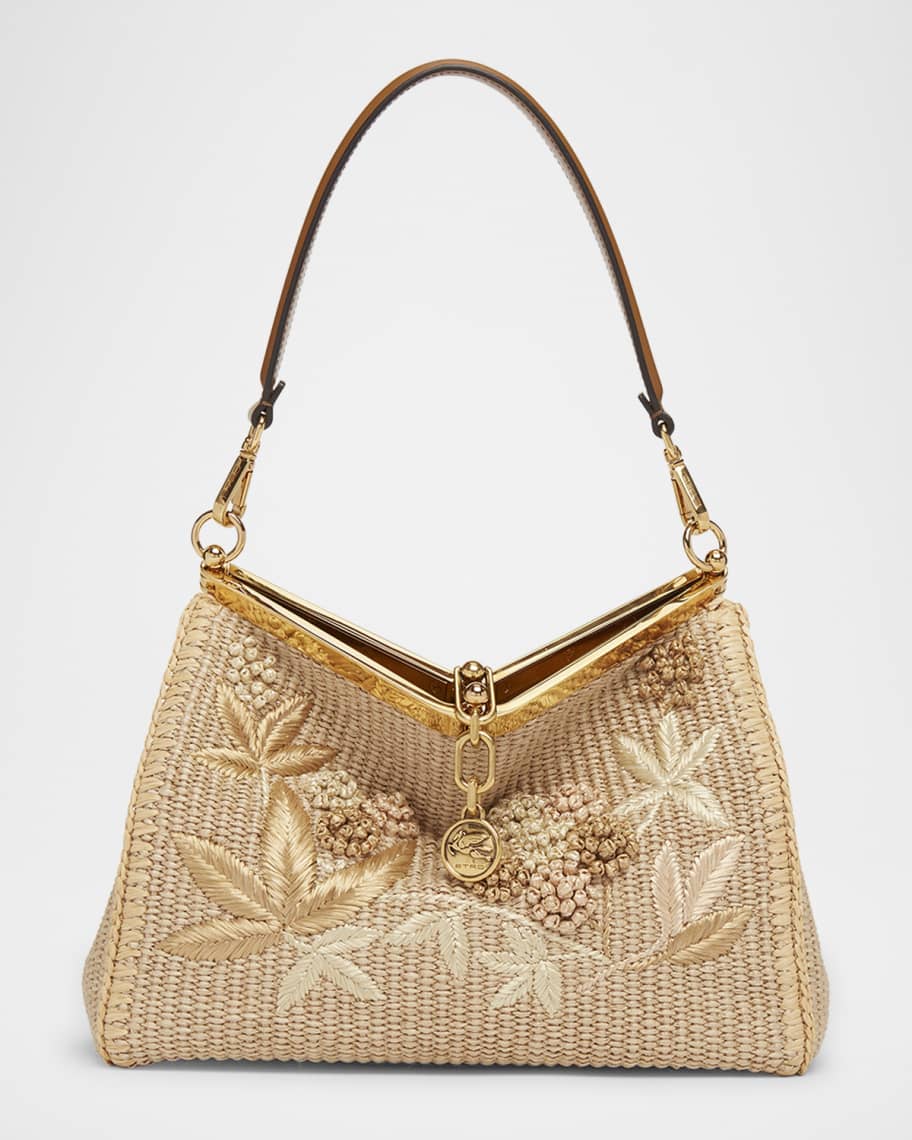 ショルダーバッグ ETRO PERFORATED RAFFIA SHOULDER BAG Etro Perforated raffia shoulder bag | The Fashion Square