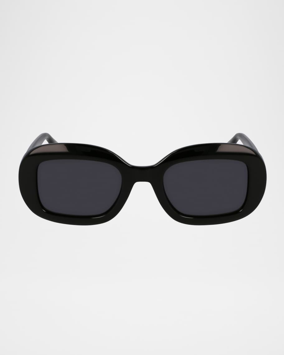 Ferragamo Gancino Oval Acetate Sunglasses | Neiman Marcus