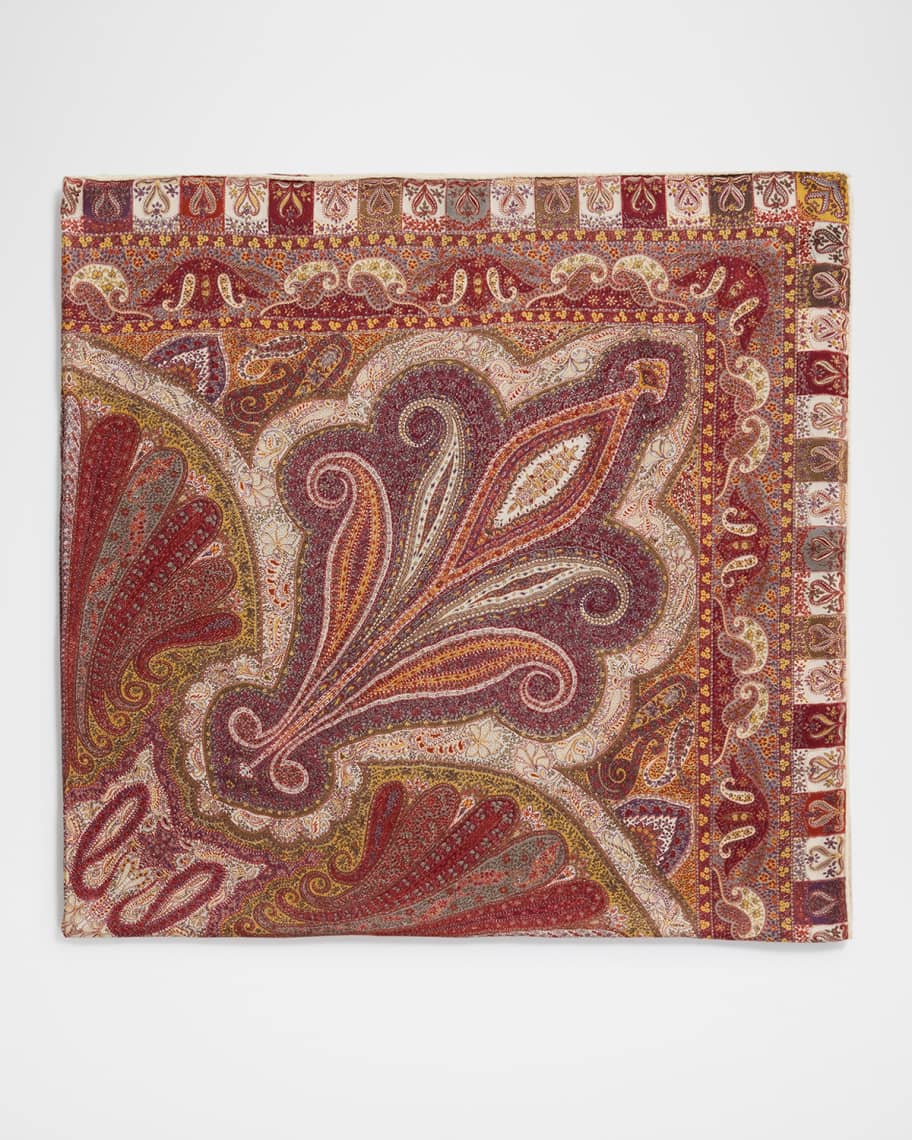 Loro Piana Sherazade Paisley Cashmere-Silk Scarf | Neiman Marcus