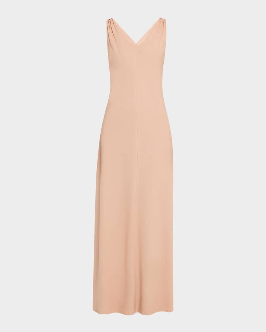 LORO PIANA ワンピース Callie linen crepe maxi dress1011825 Callie linen crêpe maxi dress in beige - Loro Piana | Mytheresa