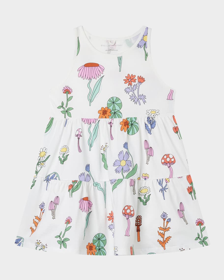 Stella McCartney Kids Girl's Tiered Fairy Floral-Print Dress