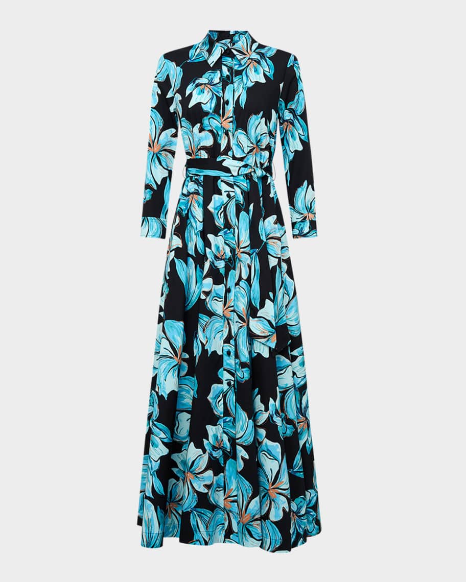Diane von Furstenberg Blaine Floral-Print Midi Shirtdress