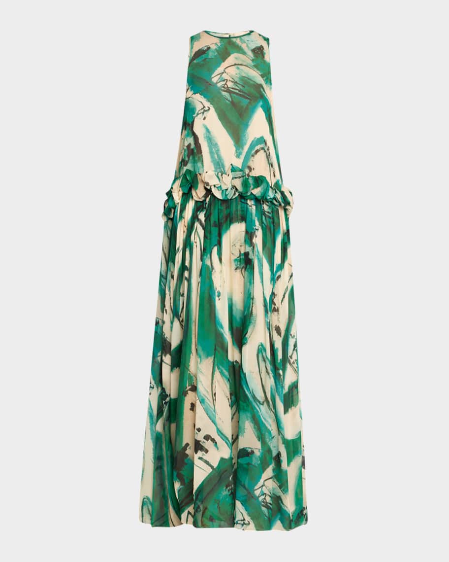 Ulla Johnson UJ x Lee Krasner Helen Abstract Print Gown
