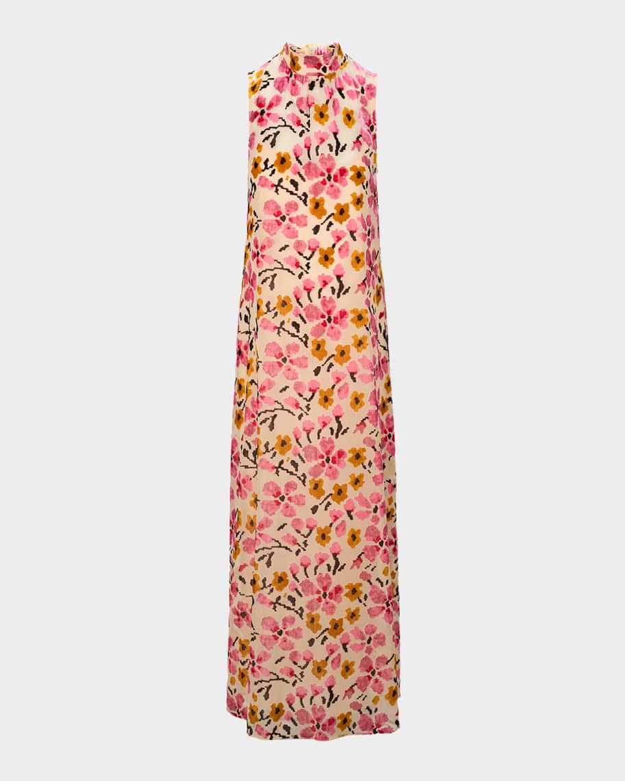 STAUD Blossom Floral Tapestry Albee Dress | Neiman Marcus