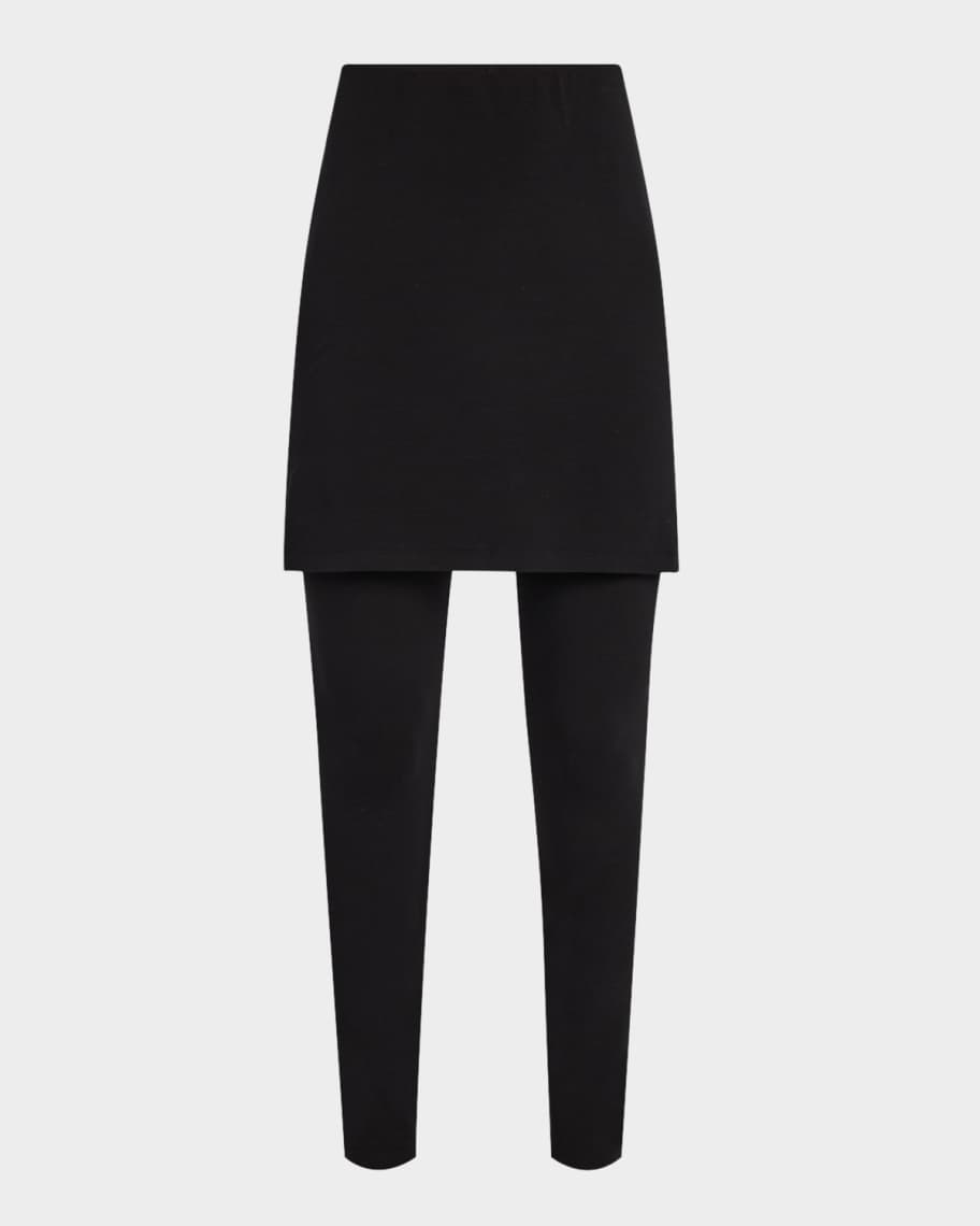 ドゥーズィエムクラス Jersey Slit leggins Jersey leggings with an all-over leopard print - Blue | SCAYLE