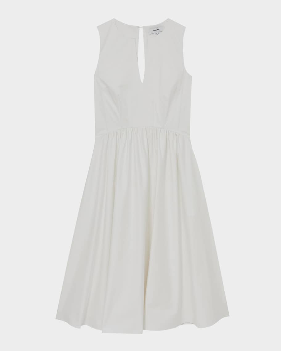 white christmas dresses Rove Lightweight Cotton Tiered Dress - White, L main image 1