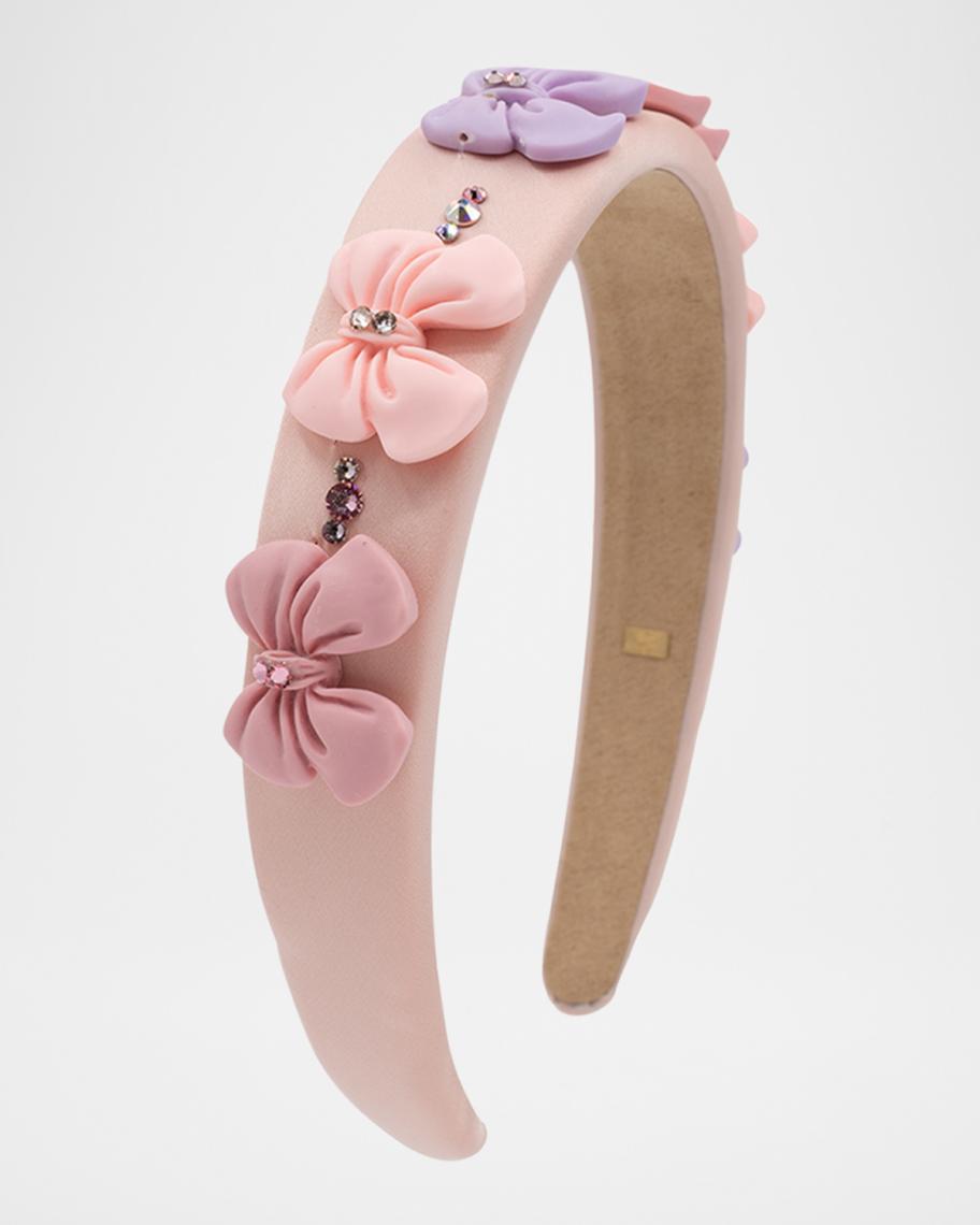 Bari Lynn Embellished Headband W/ Pastel Bows | Neiman Marcus display picture 3