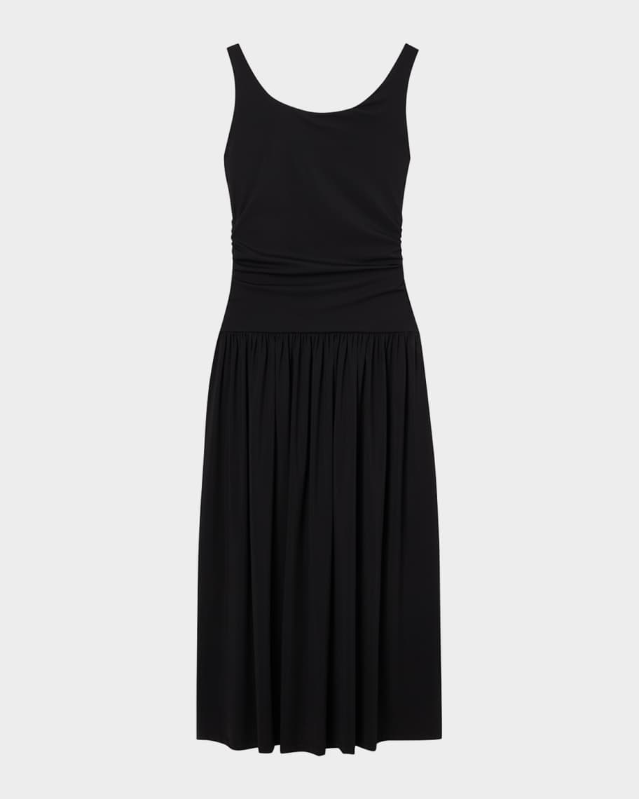navy blue sleeveless dress Nantucket Dress | Midi Taffeta Dress