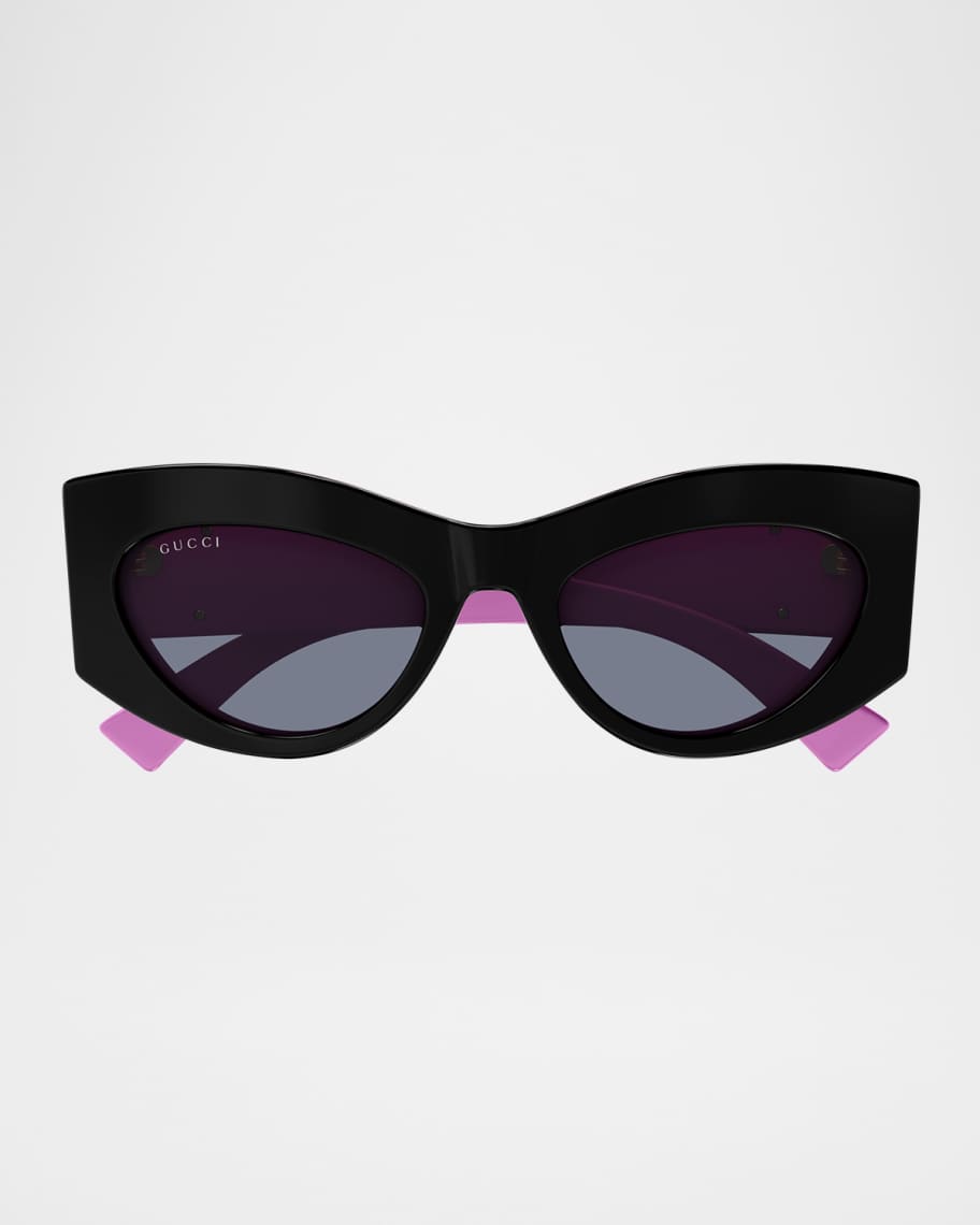 Gucci Cat-Eye Recycled Acetate Sunglasses | Neiman Marcus