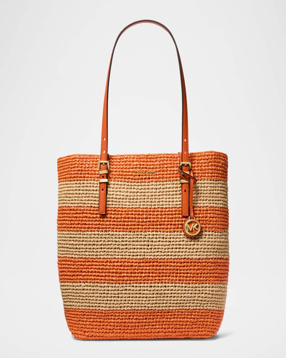 トートバッグ MICHAEL Kors Quinn Large North South Woven Tote MICHAEL Michael Kors Quinn Large Striped North-South Tote