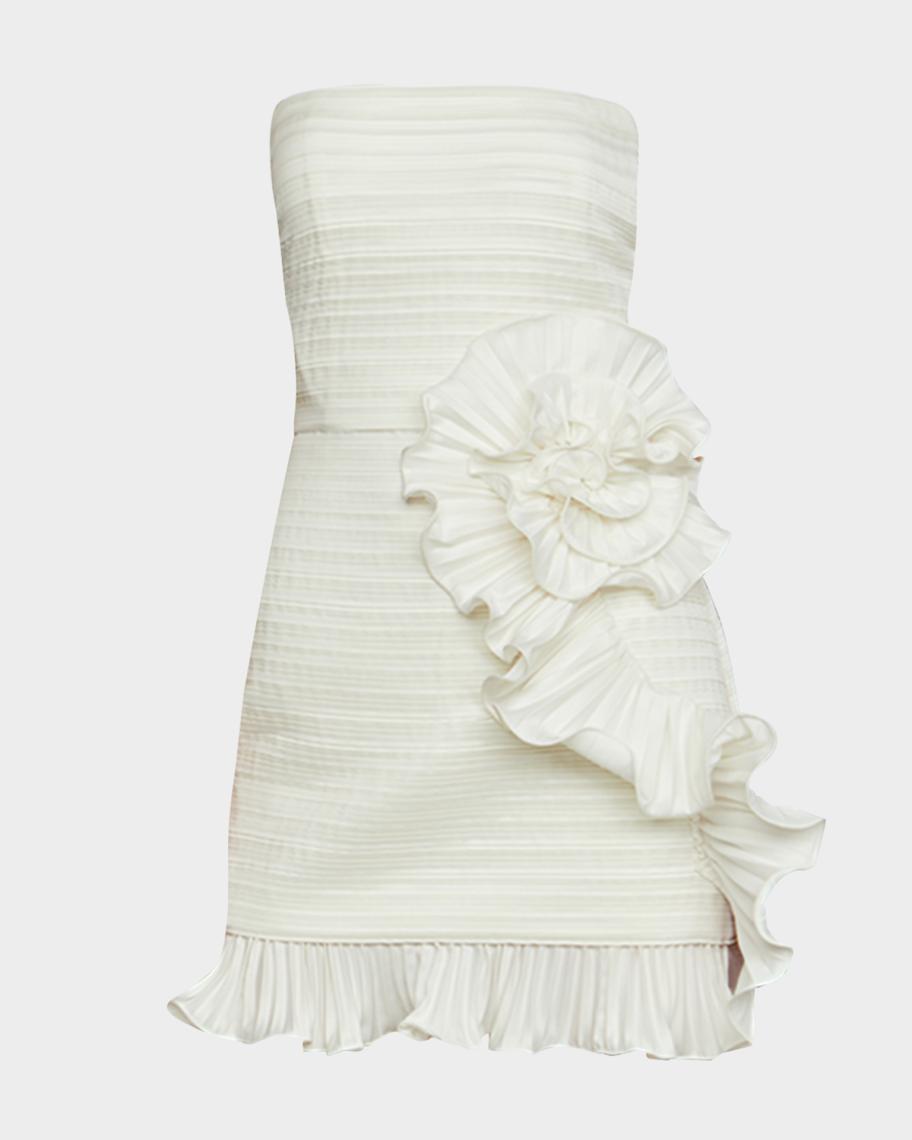 amur isla rosette mini dress AMUR Isla Rosette Mini Dress