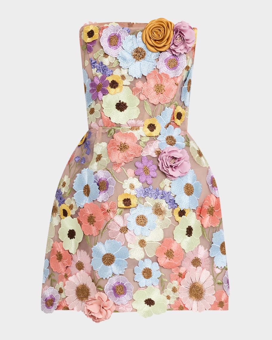 bouquet maraya mini dress in black multi bronx and banco Women's Minidress - Pastel Floral up back for an