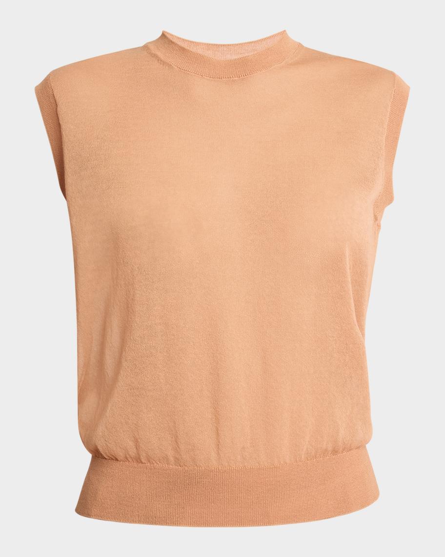 Dries Van Noten Tamara Sheer Knit Sleeveless Sweater | Neiman Marcus