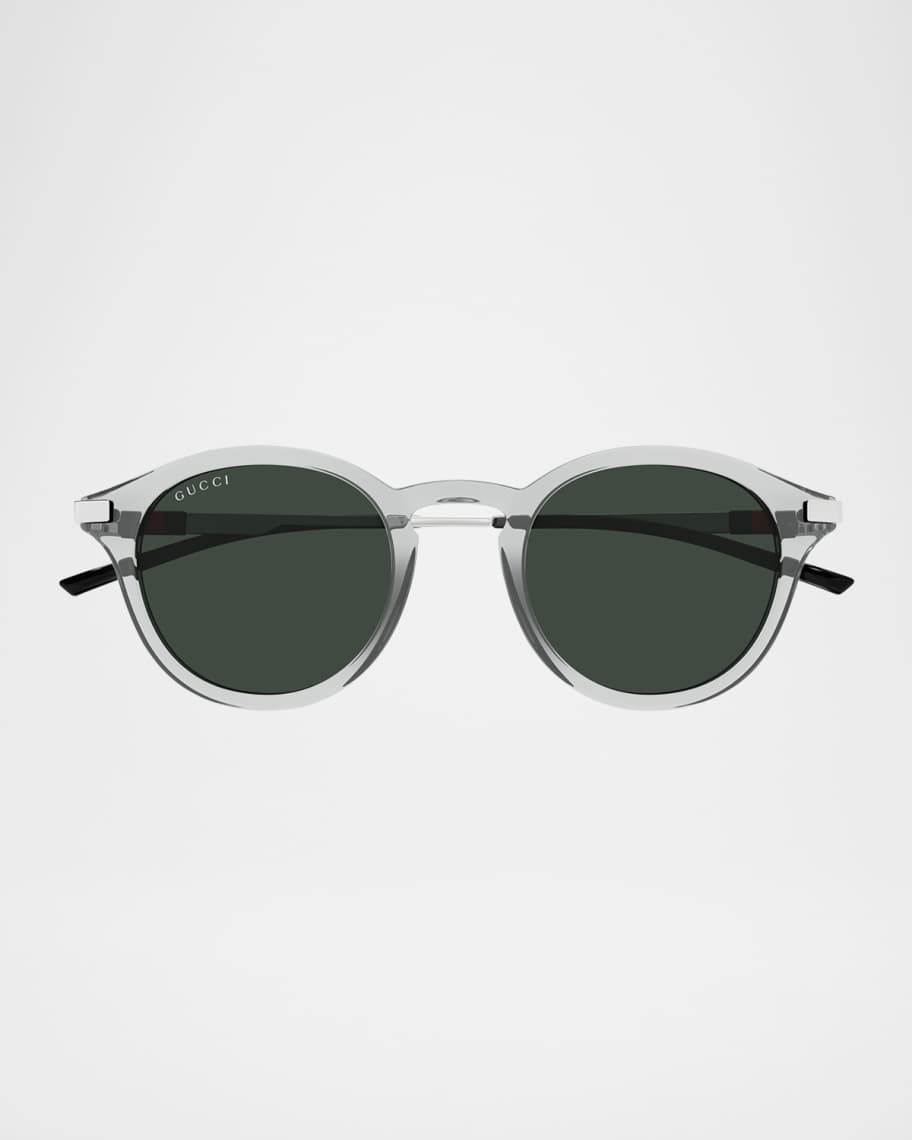 Gucci Men's GG1890SAM Acetate Round Sunglasses | Neiman Marcus