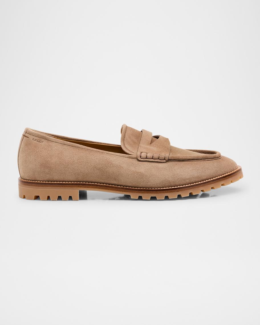 Bally Pompano Of Switzerland Loafers Shoes Men’s Size 12 M Beige Leather s-l400.jpg main image 3