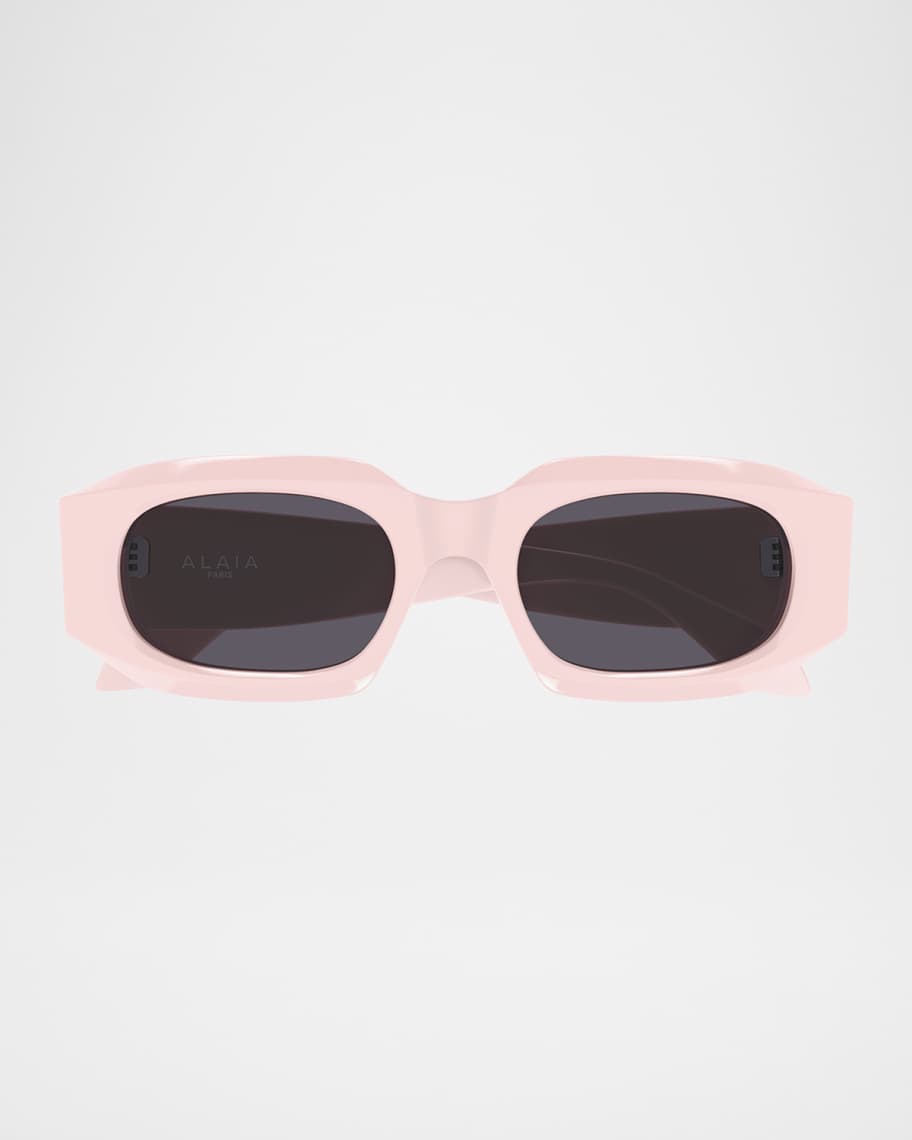 ALAIA Rectangle Acetate Sunglasses | Neiman Marcus