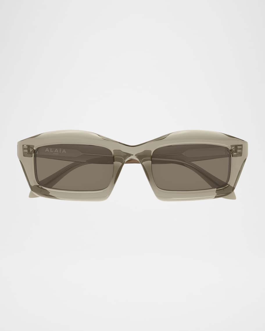 【関税&送料込】Alaia Rectangular Sunglasses In Acetate ALAIA Rectangle Acetate Sunglasses | Neiman Marcus