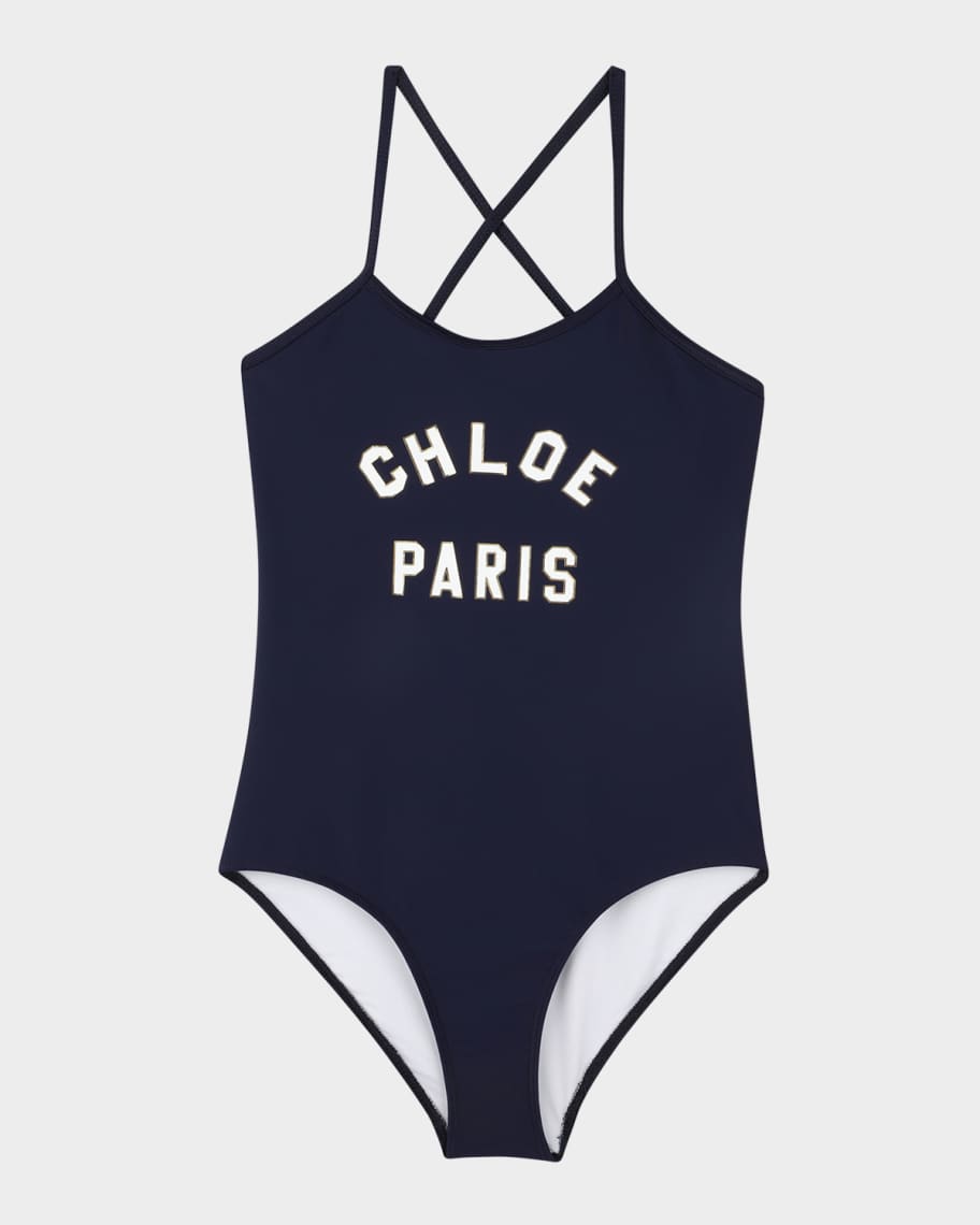 Chloé Blue Polyamide One-Piece Swimsuit