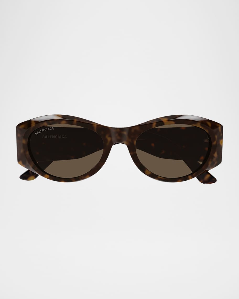 Balenciaga Acetate Round Sunglasses | Neiman Marcus