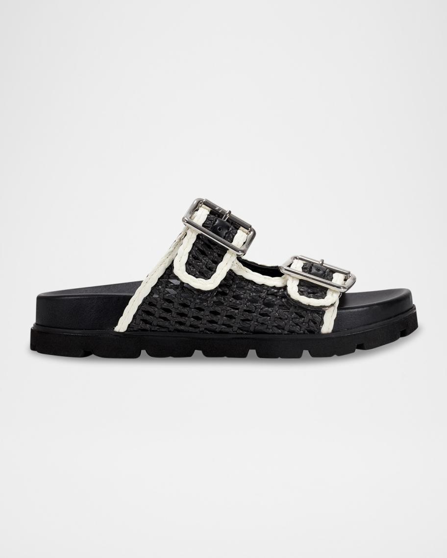 Marc Fisher LTD Mylan Raffia Dual-Buckle Sporty Sandals  display picture 2