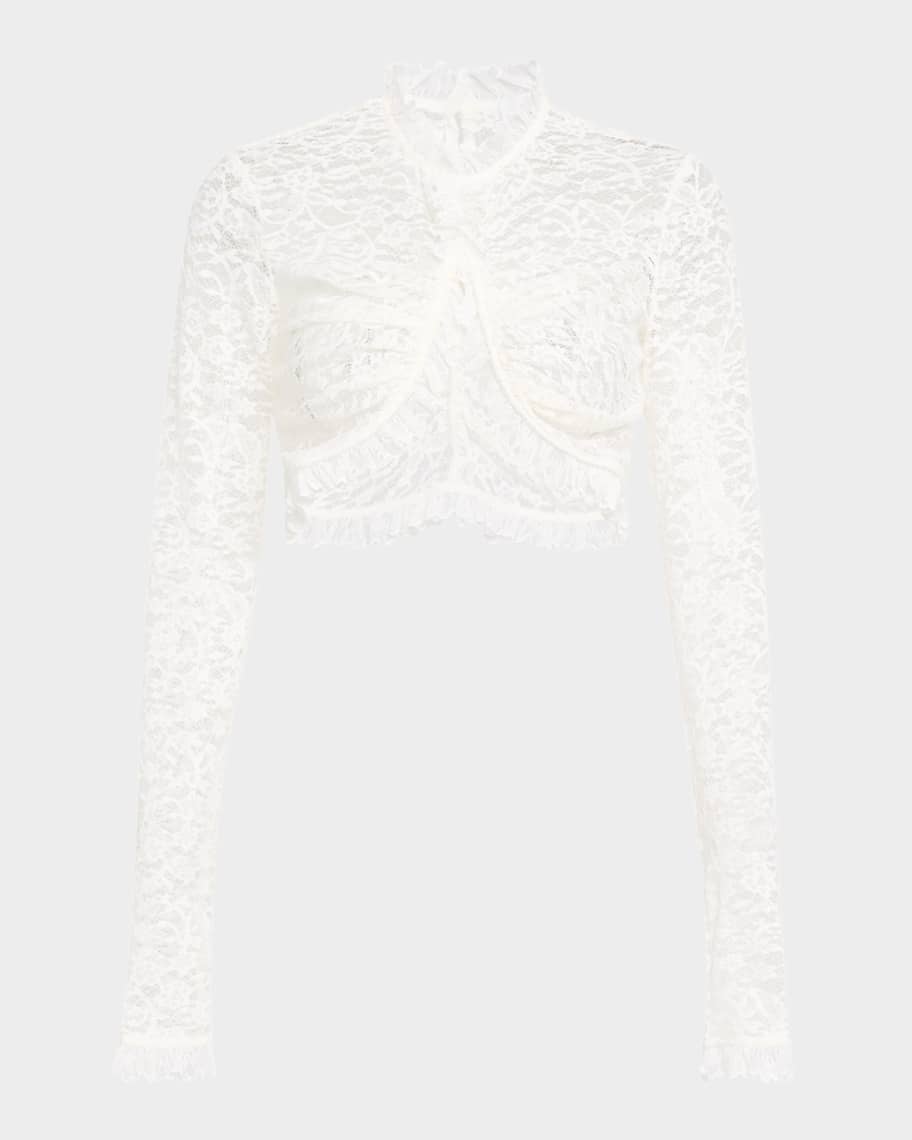 Dylan Long-Sleeve Lace Top