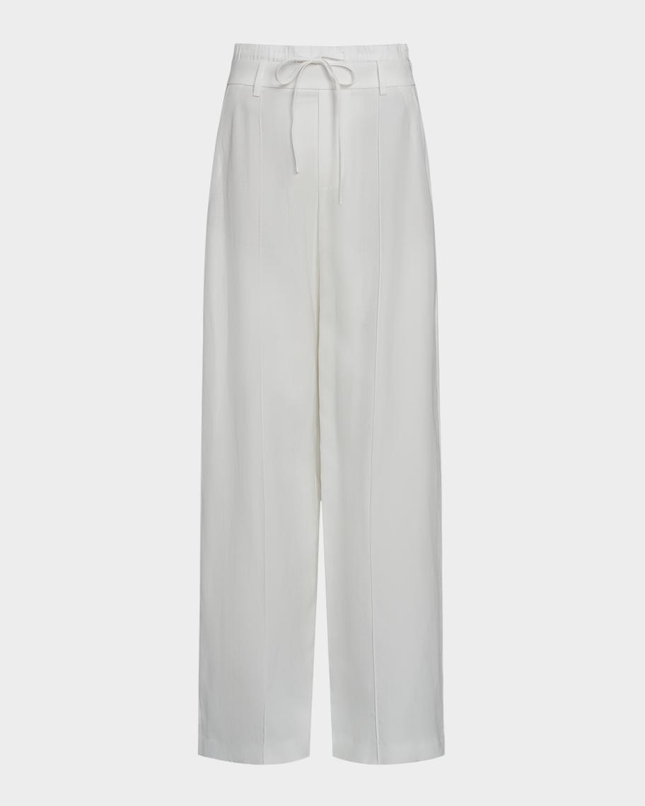 Vince Drawstring Double-Waistband Pants | Neiman Marcus