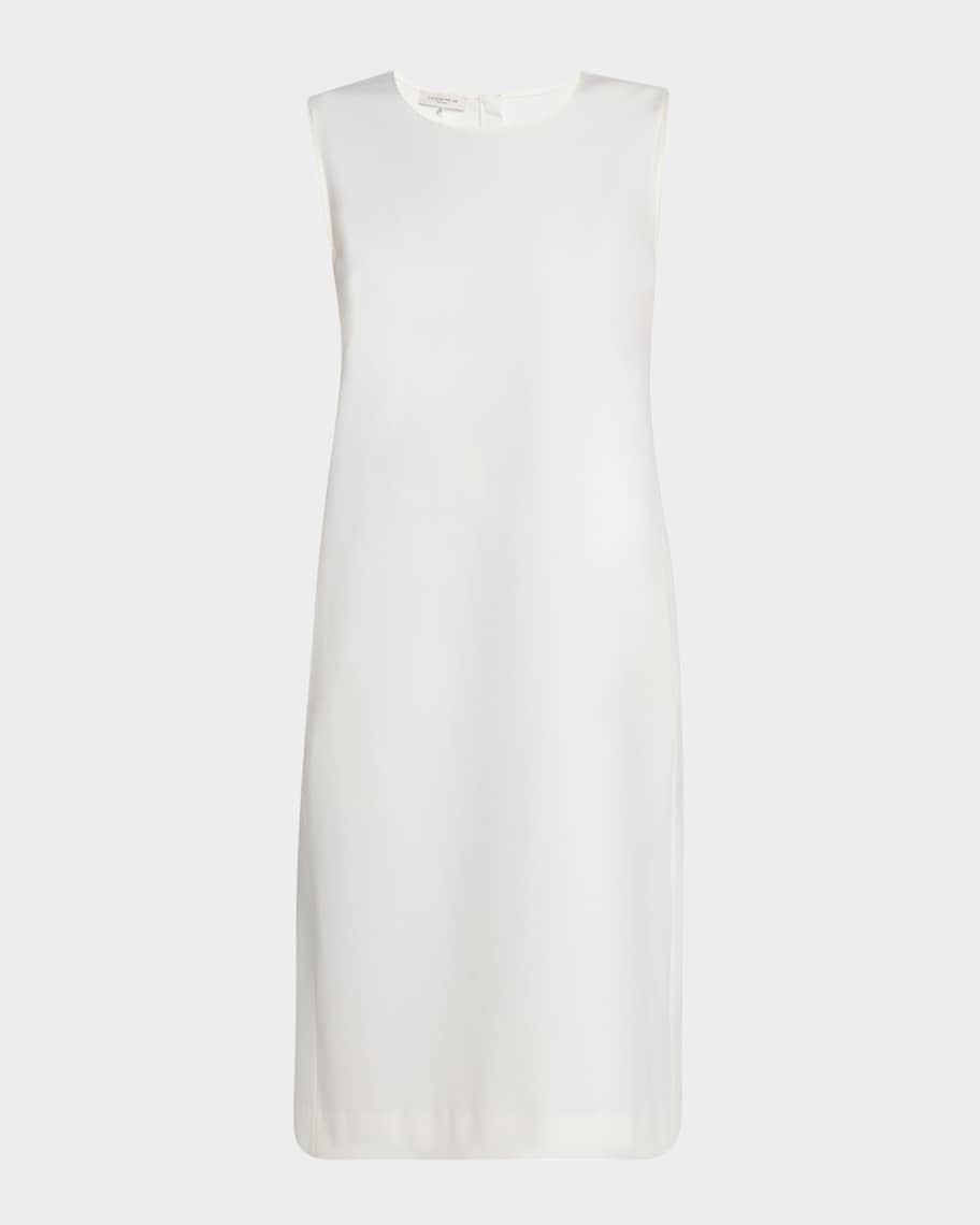 Sleeveless Cotton-Blend Shift Dress