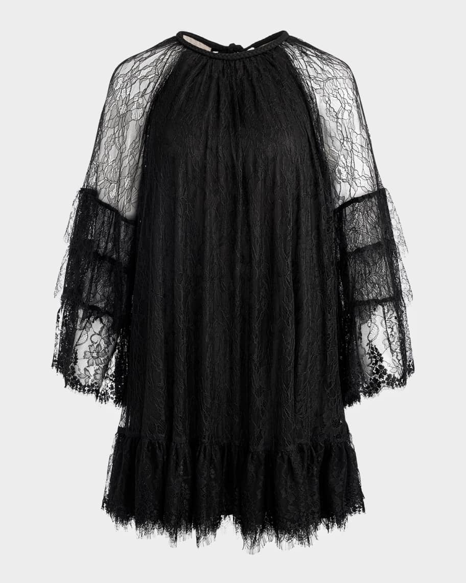Alice+Olivia■Delia Ruffle Angel Sleeve Dress■ドレス Alice + Olivia Delia Ruffle Angel-Sleeve Tunic Dress