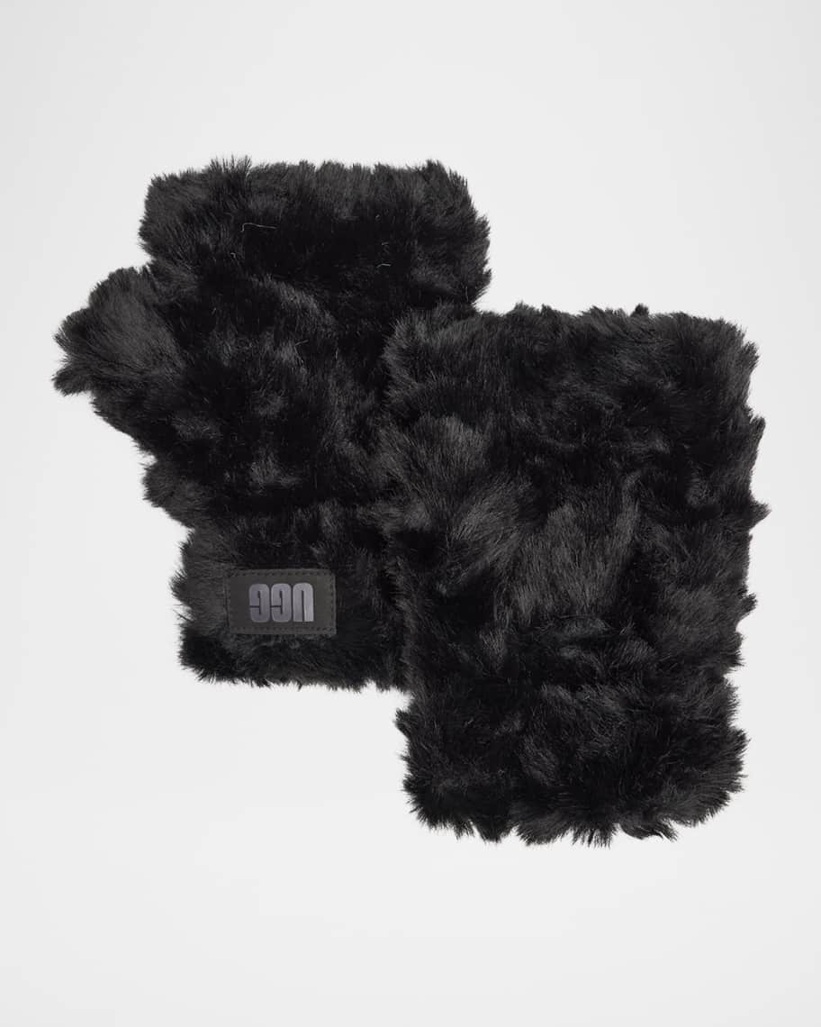 【新品未使用】UGG Faux Fur Fingerless Glove UGG Gloves Women Men Australia Premium Sheepskin Wool
