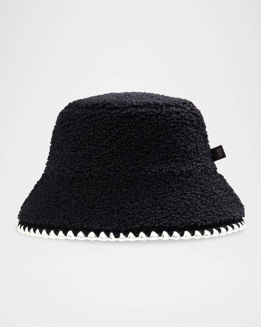 UGG Fluff Faux-Fur Scalloped Bucket Hat Neiman Marcus