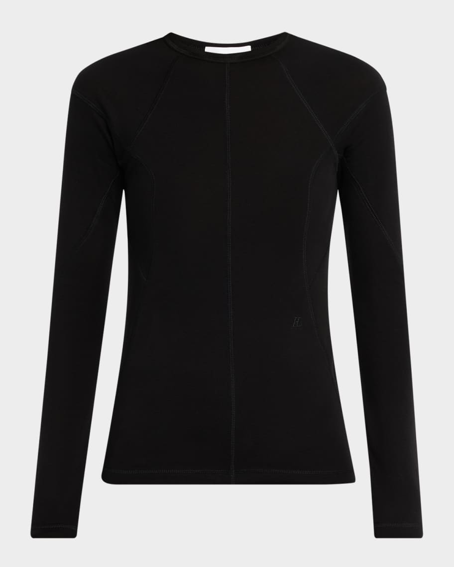 Helmut Lang Long-Sleeve Logo Tee | HELMUTLANG.COM