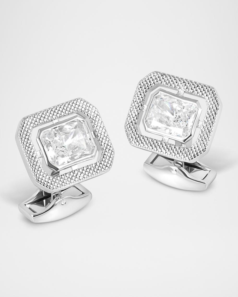 Tateossian Men's Rectangle Cubic Zirconia Cufflinks | Neiman Marcus