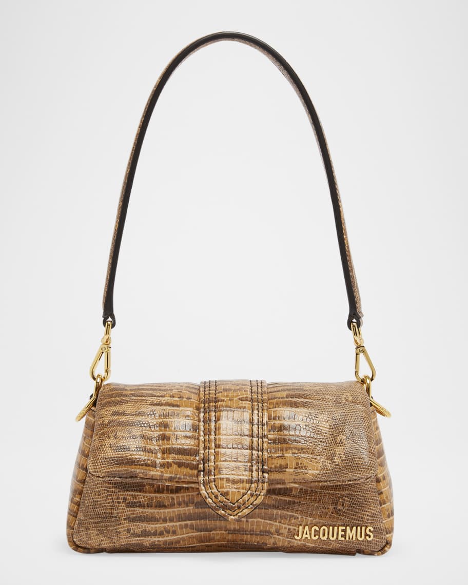 Jacquemus Le Petit Bambimou Croc-Embossed Leather Shoulder