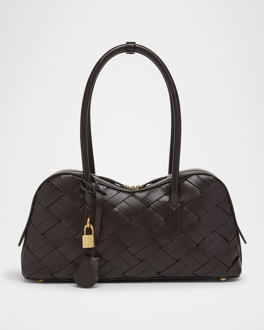 Stella McCartney Ryder Woven Vegan Leather Shoulder Bag