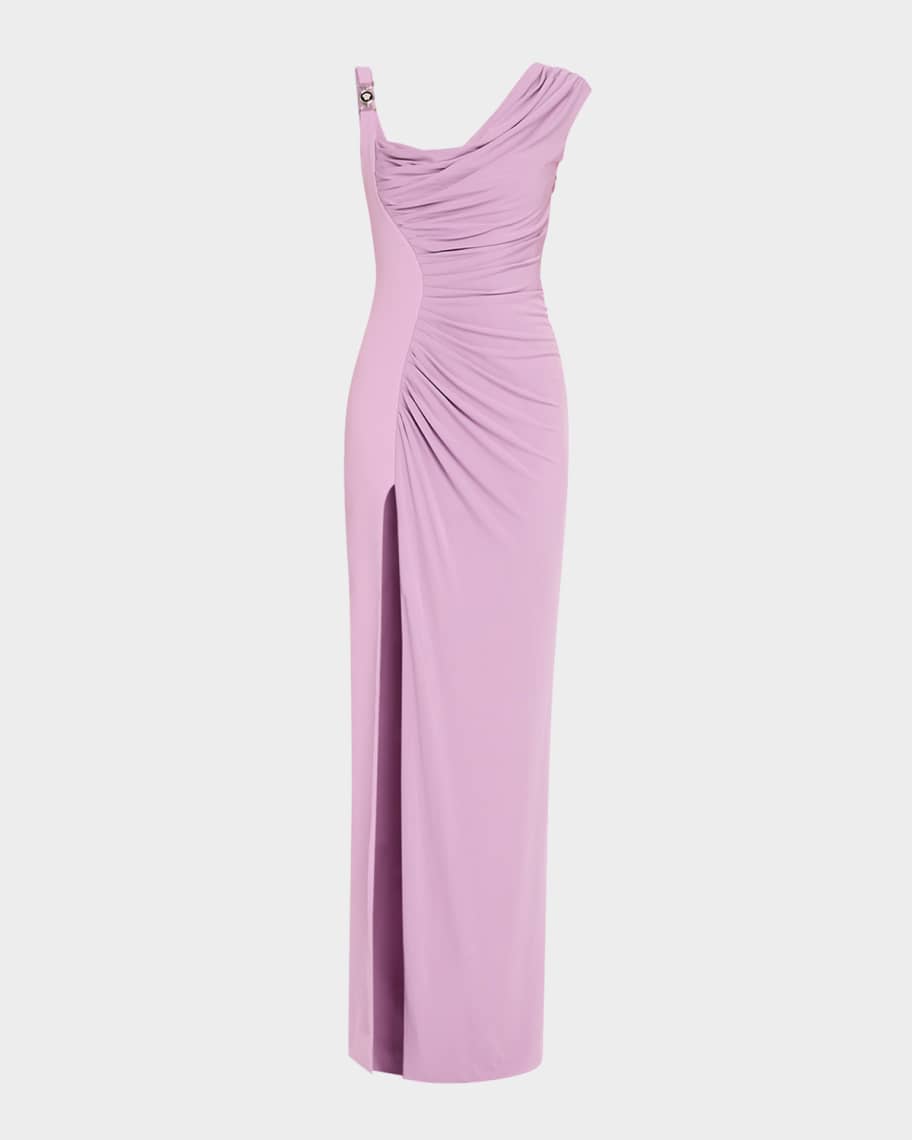 ワンピース VERSACE GOWN RESPONSIBLE VICOSE LIQUID JERSEY versace gown `responsible` vicose liquid jersey available on